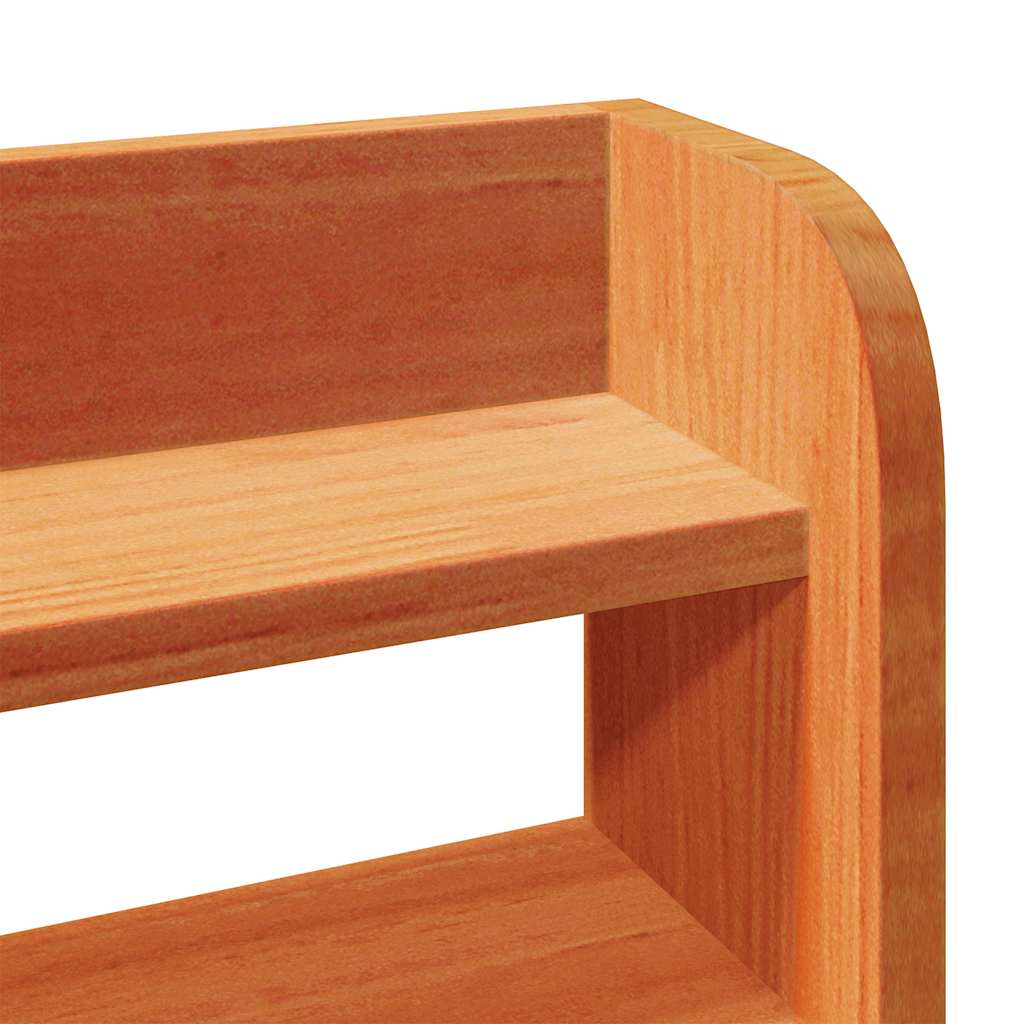 Bed Frame without Mattress Wax Brown 120x200 cm Solid Wood Pine